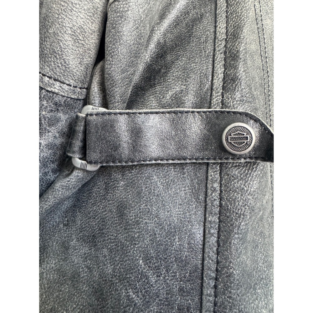 Harley Davidson Genuine Motorclothes Embrace Goatskin Leather Biker Jacket Large - Picture 13 of 14